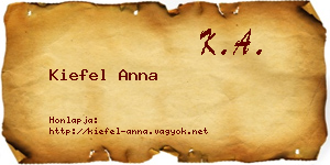 Kiefel Anna névjegykártya